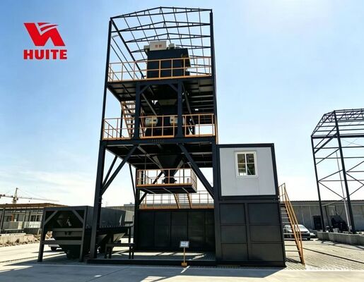 Machine Batching And Mixing HUITE HZN120 Precast Concrete Batching Plant | Planetary Mixer